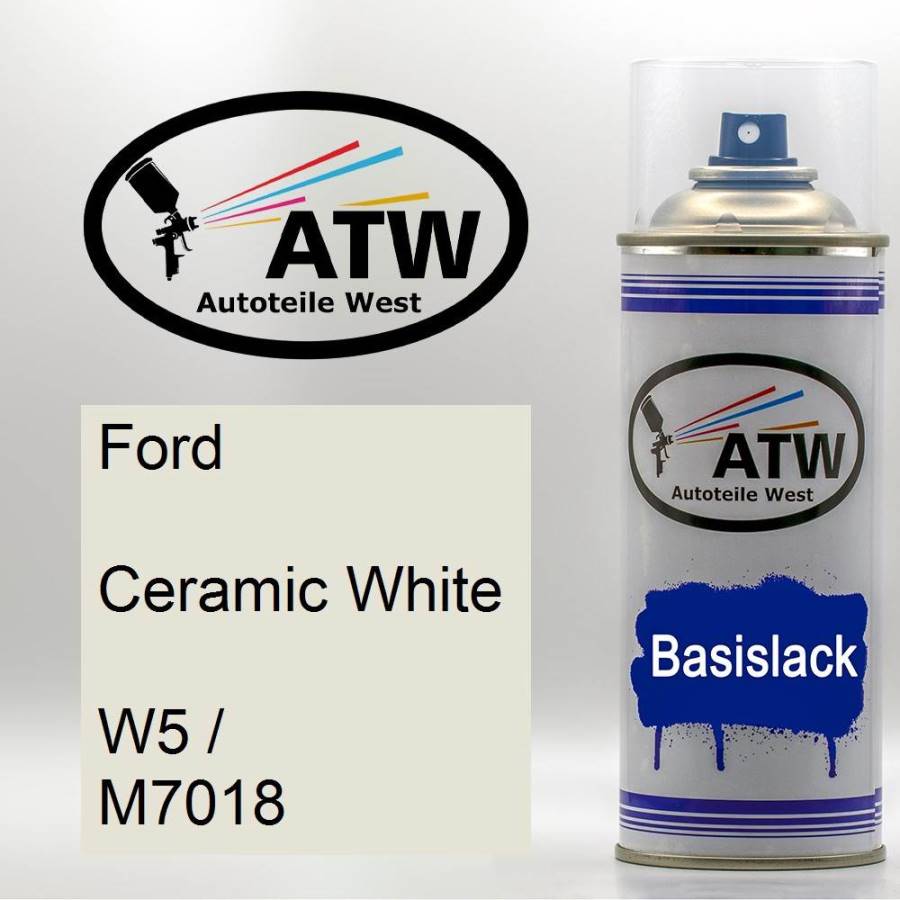 Ford, Ceramic White, W5 / M7018: 400ml Sprühdose, von ATW Autoteile West.